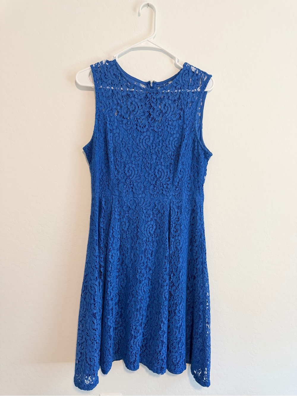 Calvin Klein Royal Blue Lace Midi Dress